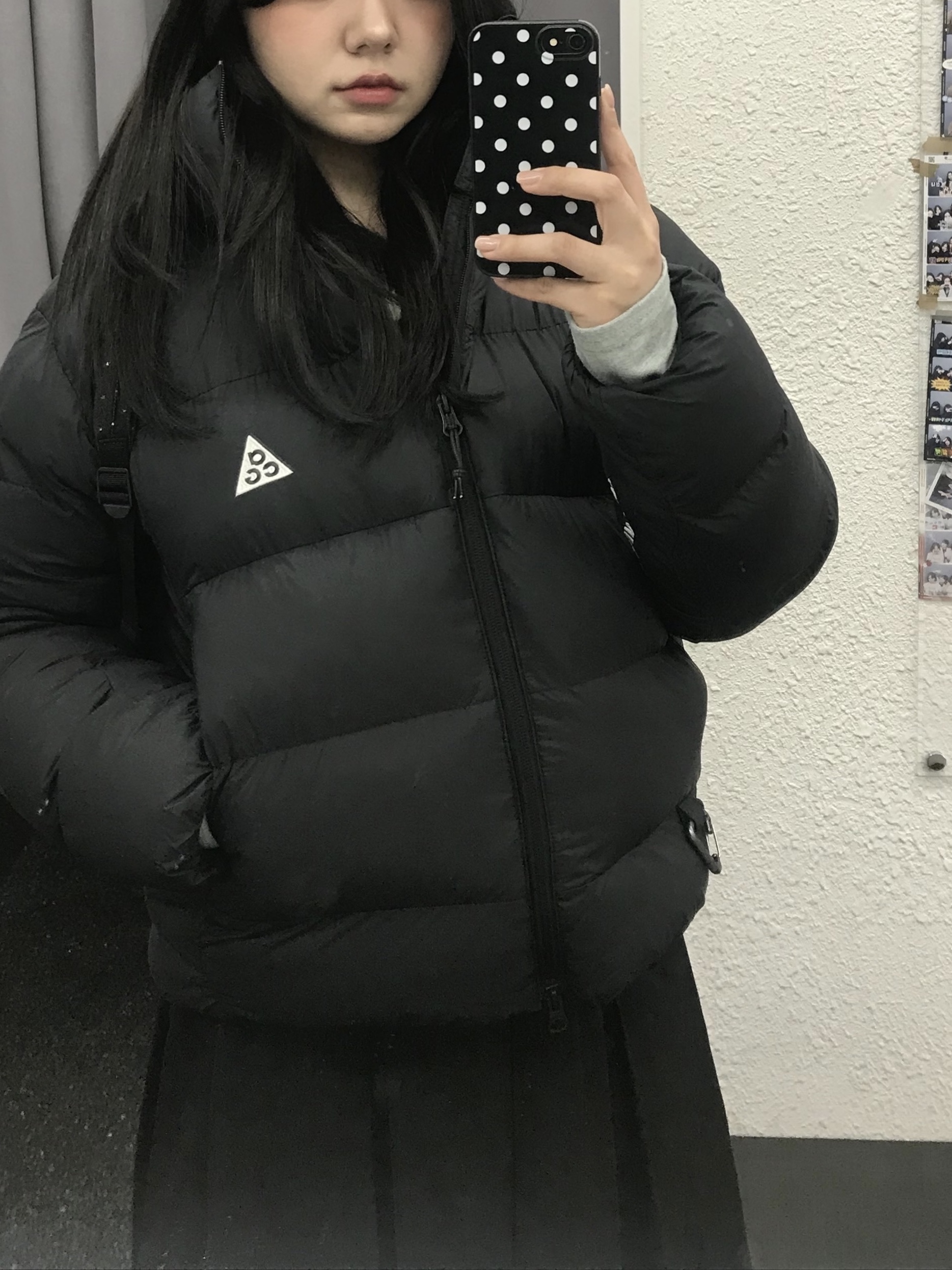 (W) Nike ACG Lunar Lake Primaloft Therma-Fit ADV Loose Hooded Jacket Black Summit White - Asia 착용 스타일 - 3
