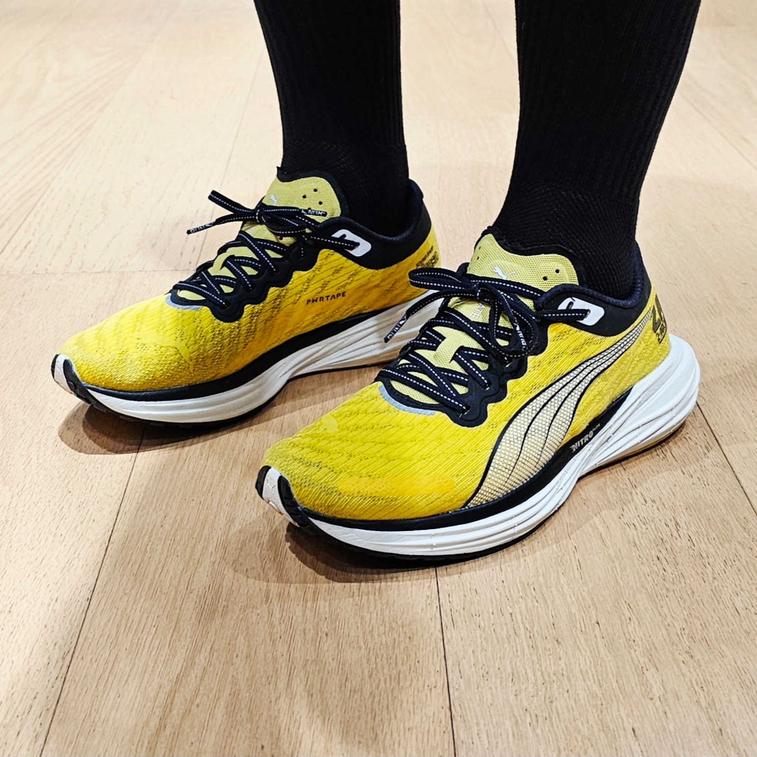 Puma x Balansa Deviate Nitro 2 Freesia Black 착용 스타일