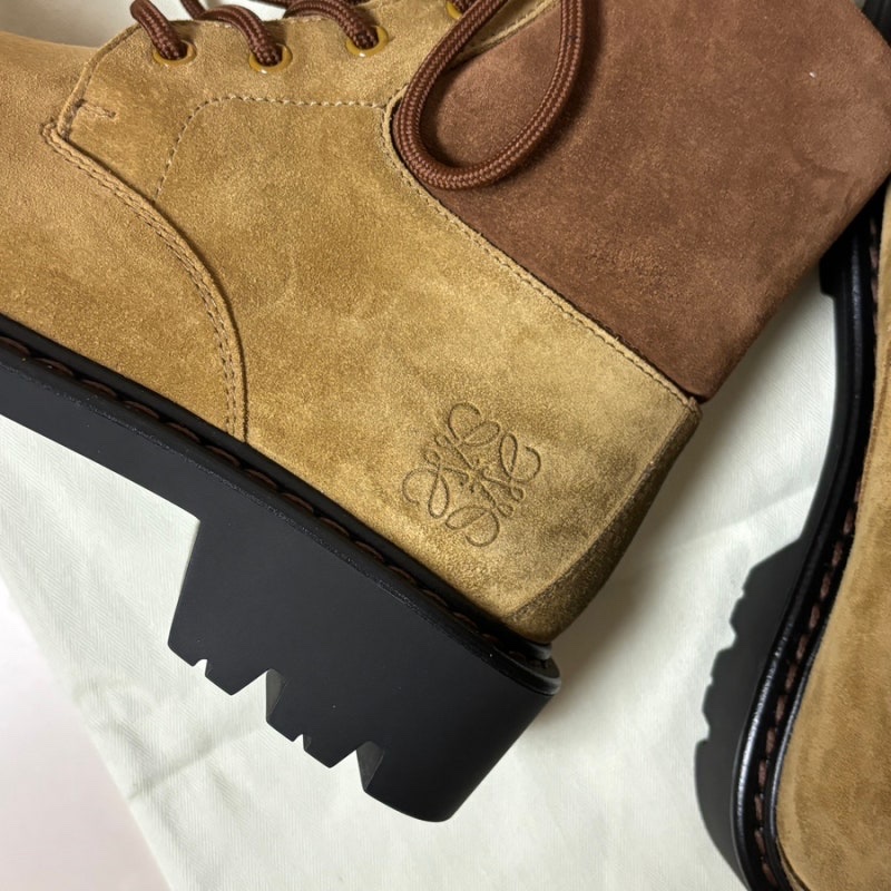 Loewe Sierra Leather Ankle Boots Tobacco Brown 착용 스타일 - 3