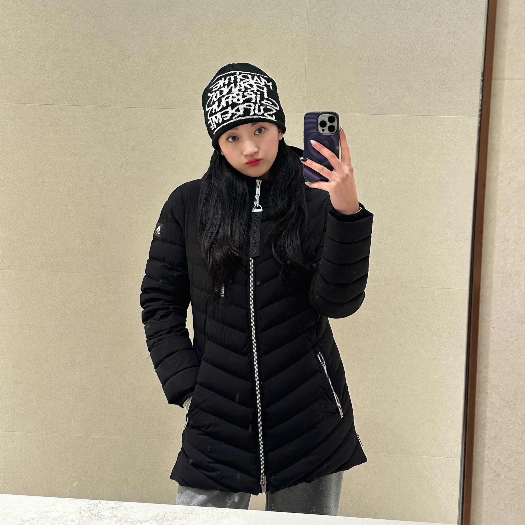 Supreme x Marithe Francois Girbaud Beanie Black - 25SS, Vans x IAB Studio Half Cab Black Purple 착용 스타일 - 1