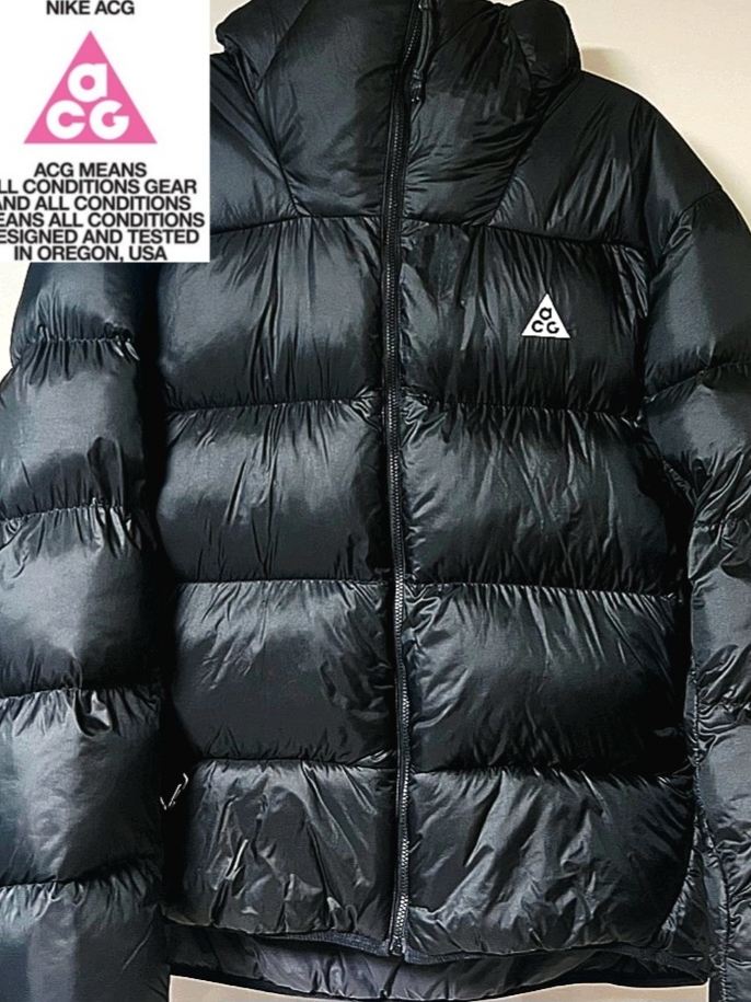 Nike ACG Therma-Fit ADV Lunar Lake Loose Hooded Jacket Black Summit White - Asia, Nike ACG Lunar Lake PrimaLoft Therma-FIT ADV Loose Hooded Jacket Black Summit White 착용 스타일 - 1