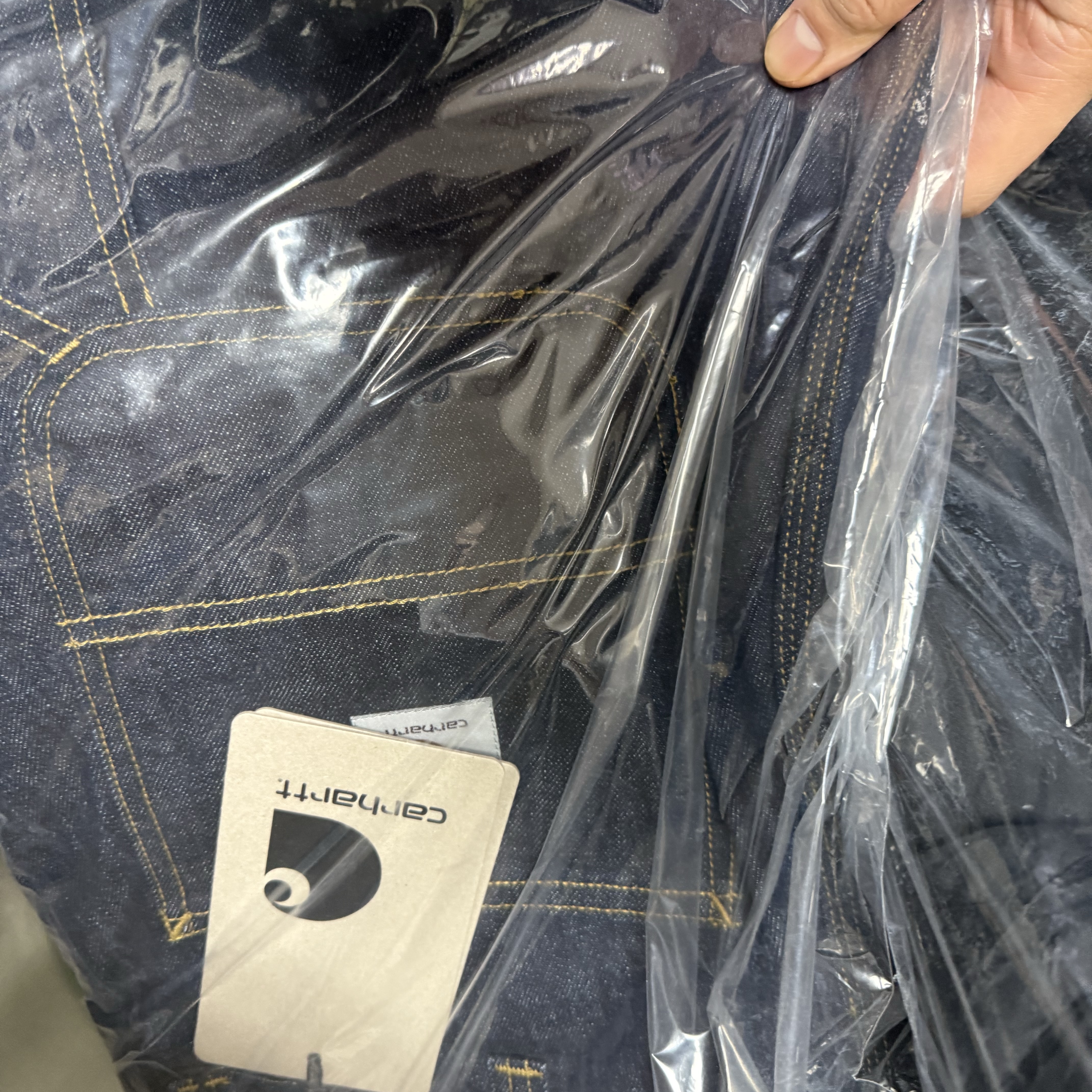 Carhartt WIP Robertson Denim Landon Pants Blue Rinsed 착용 스타일