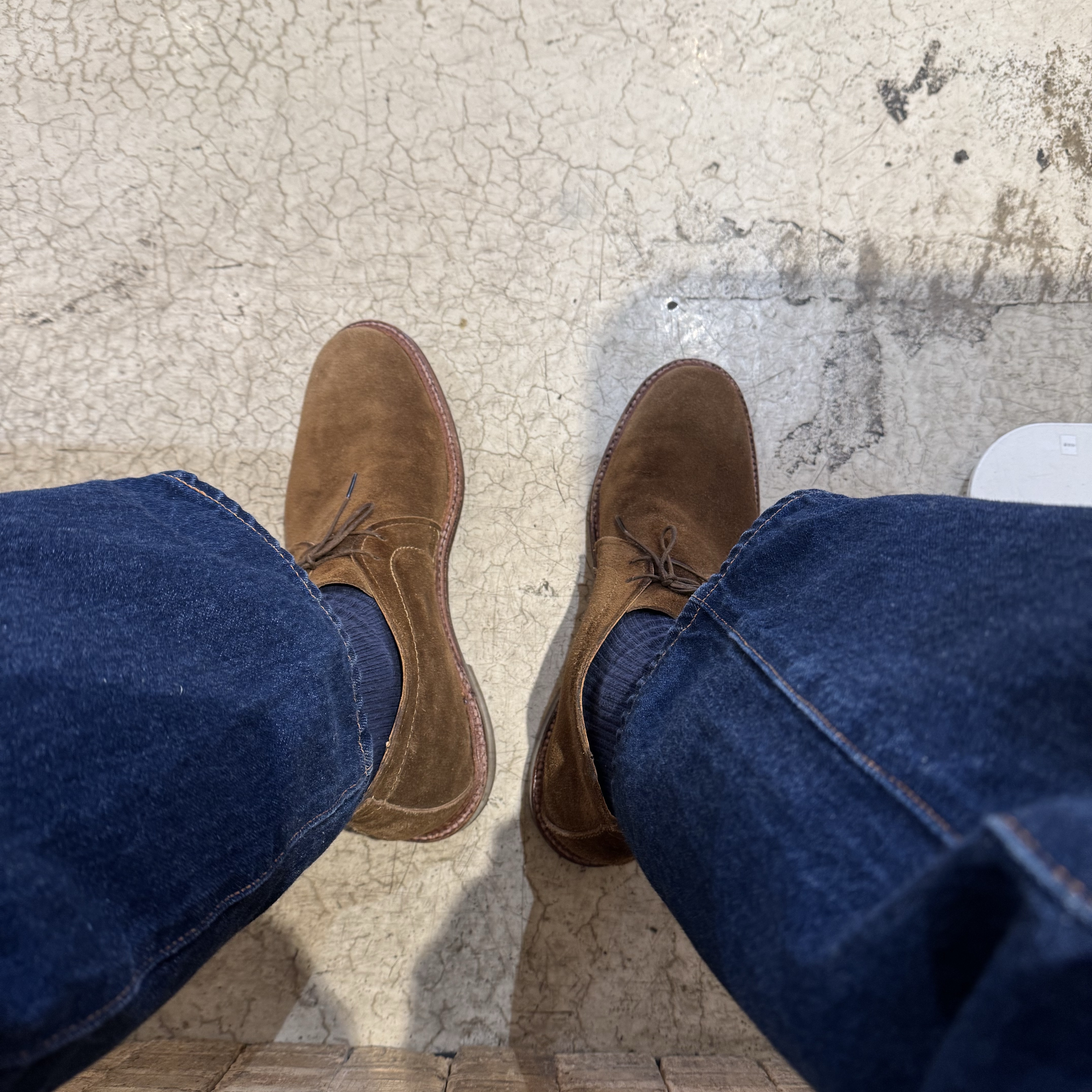 Alden 1493 Suede Unlined Chukka Boot Snuff - E 착용 스타일