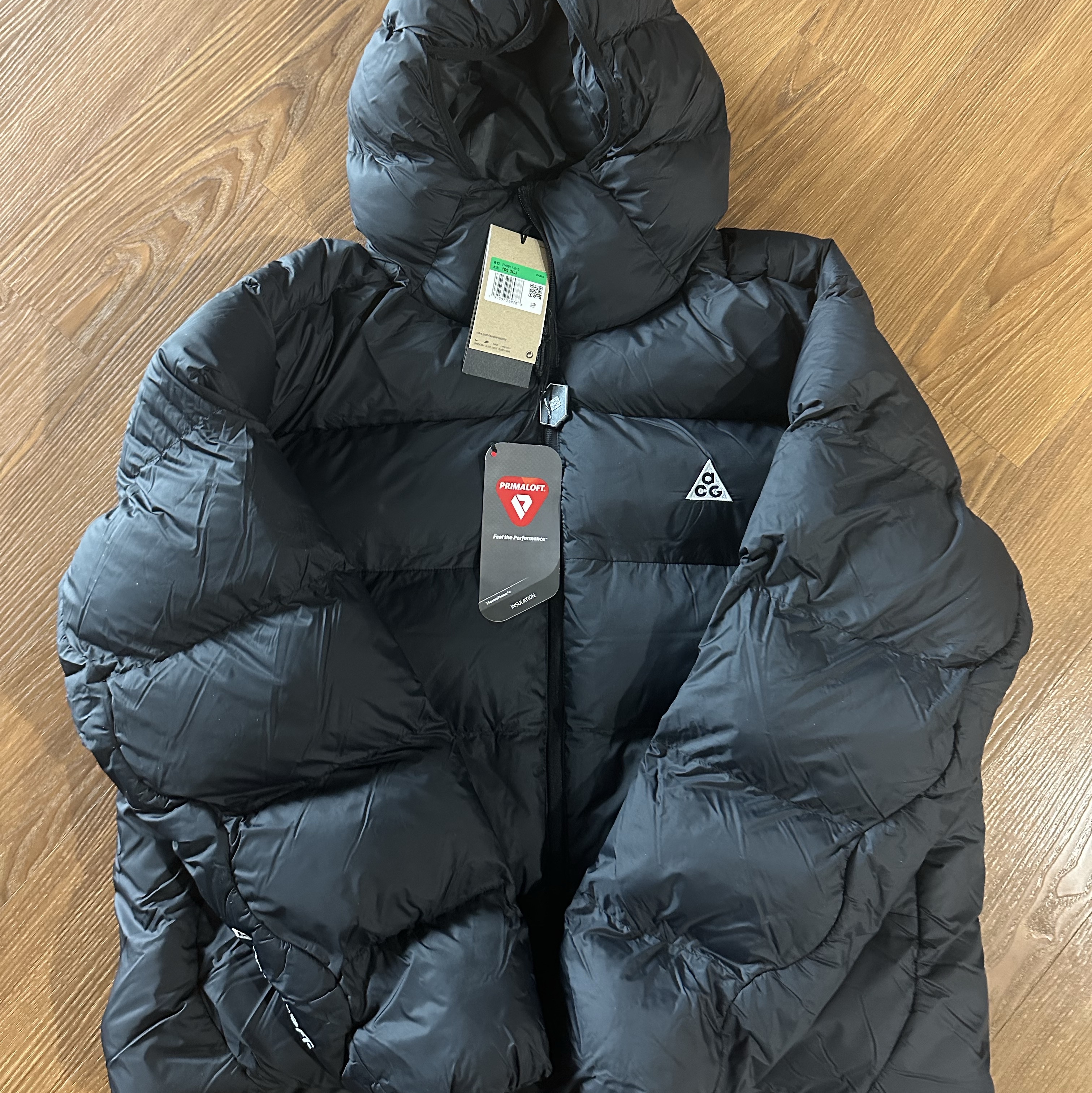 Nike ACG Therma-Fit ADV Lunar Lake Loose Hooded Jacket Black Summit White - Asia 착용 스타일 - 2