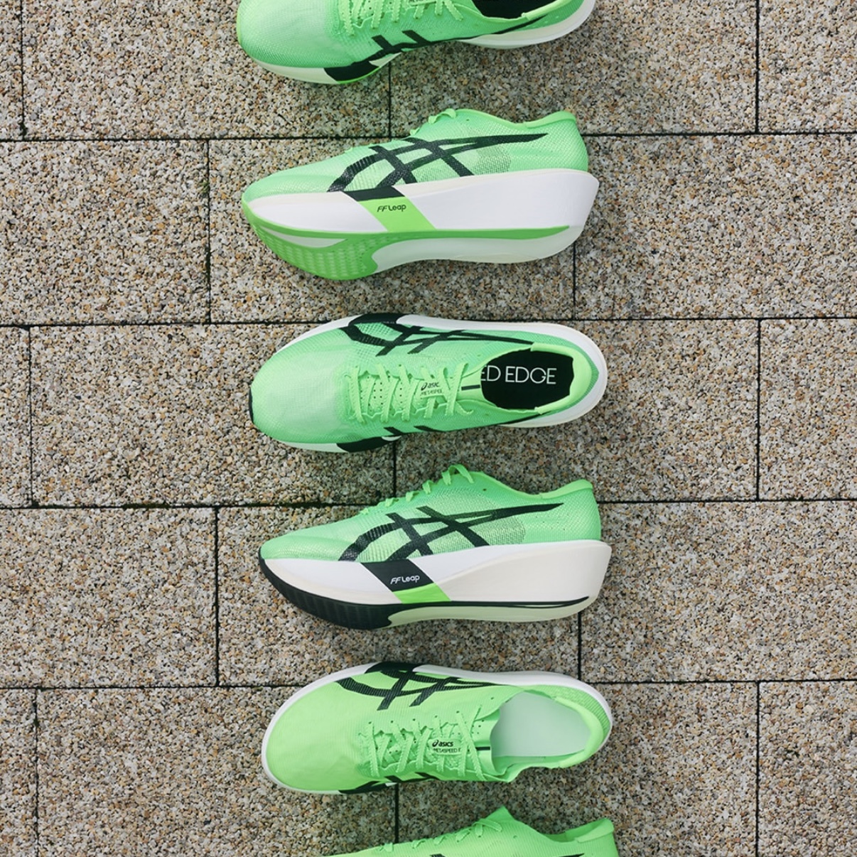 Asics Metaspeed Edge Tokyo Green Gecko Black, Asics Metaspeed Sky Tokyo Green Gecko Black 착용 스타일