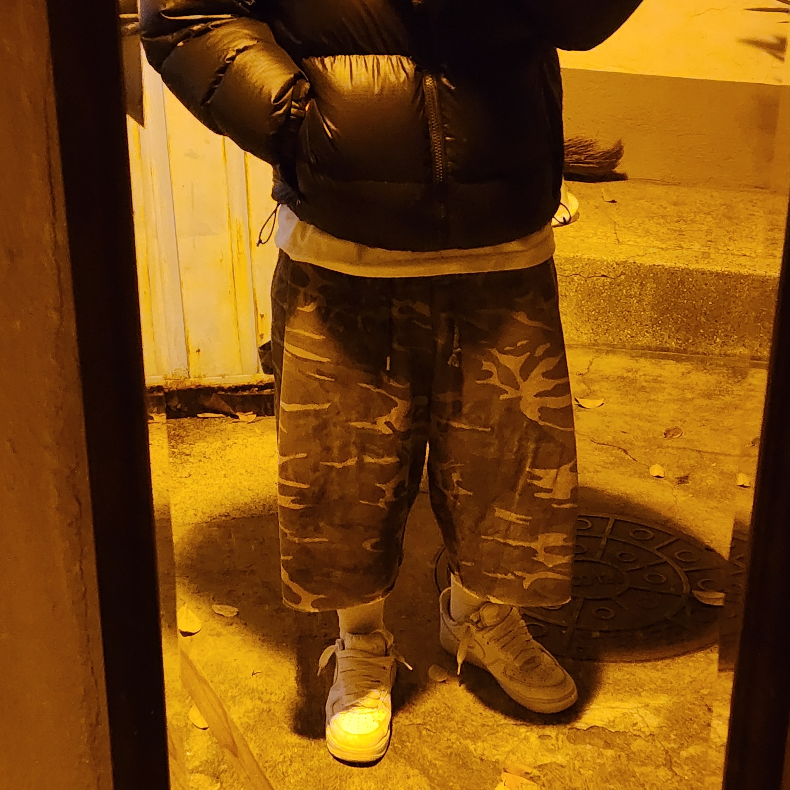 The North Face White Label Novelty Nuptse RDS Down Jacket Black, Nike x Supreme Air Force 1 Low White 착용 스타일 - 3
