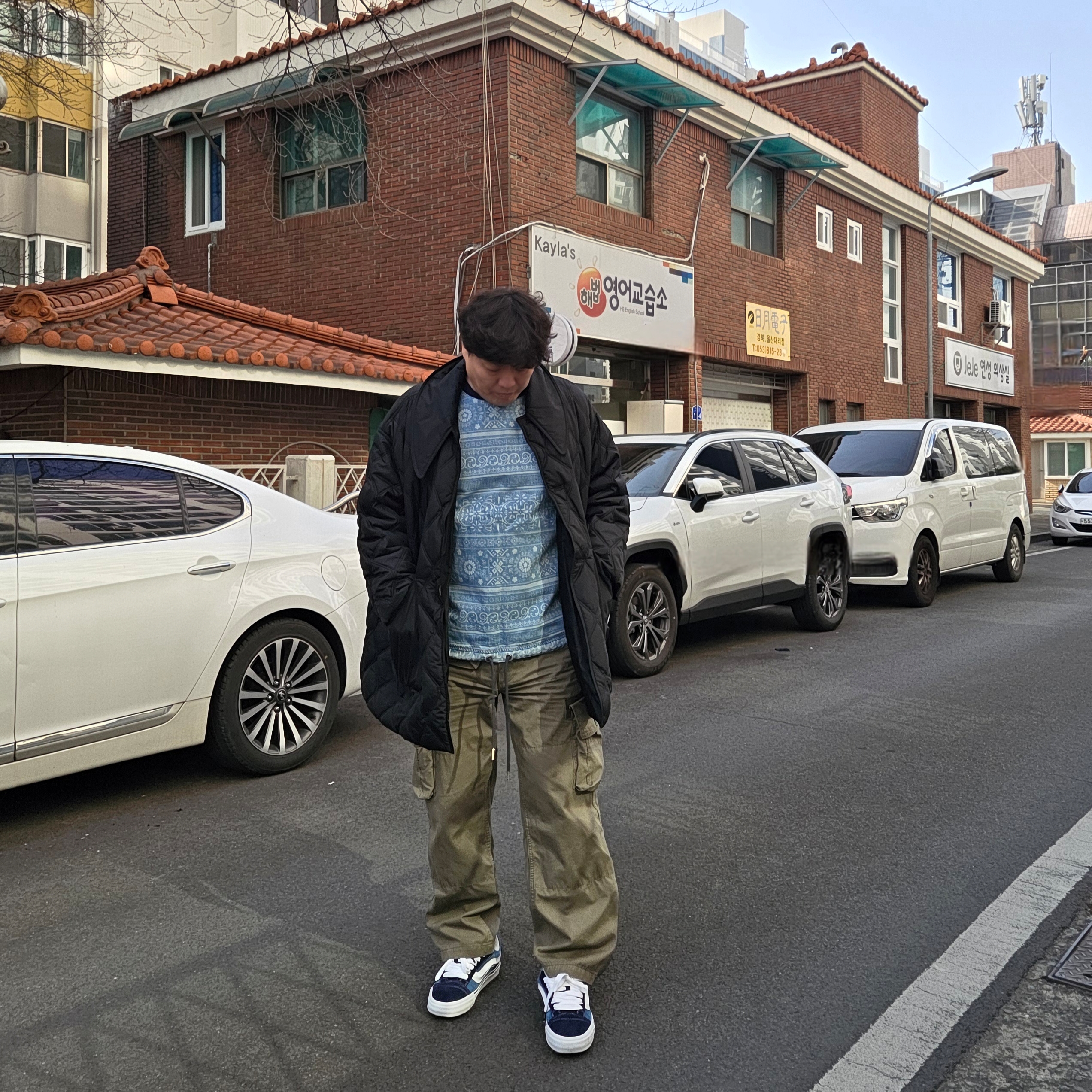 Vans Vault x Imran Potato Knu-Skool MTE-1 LX Navy 착용 스타일 - 2