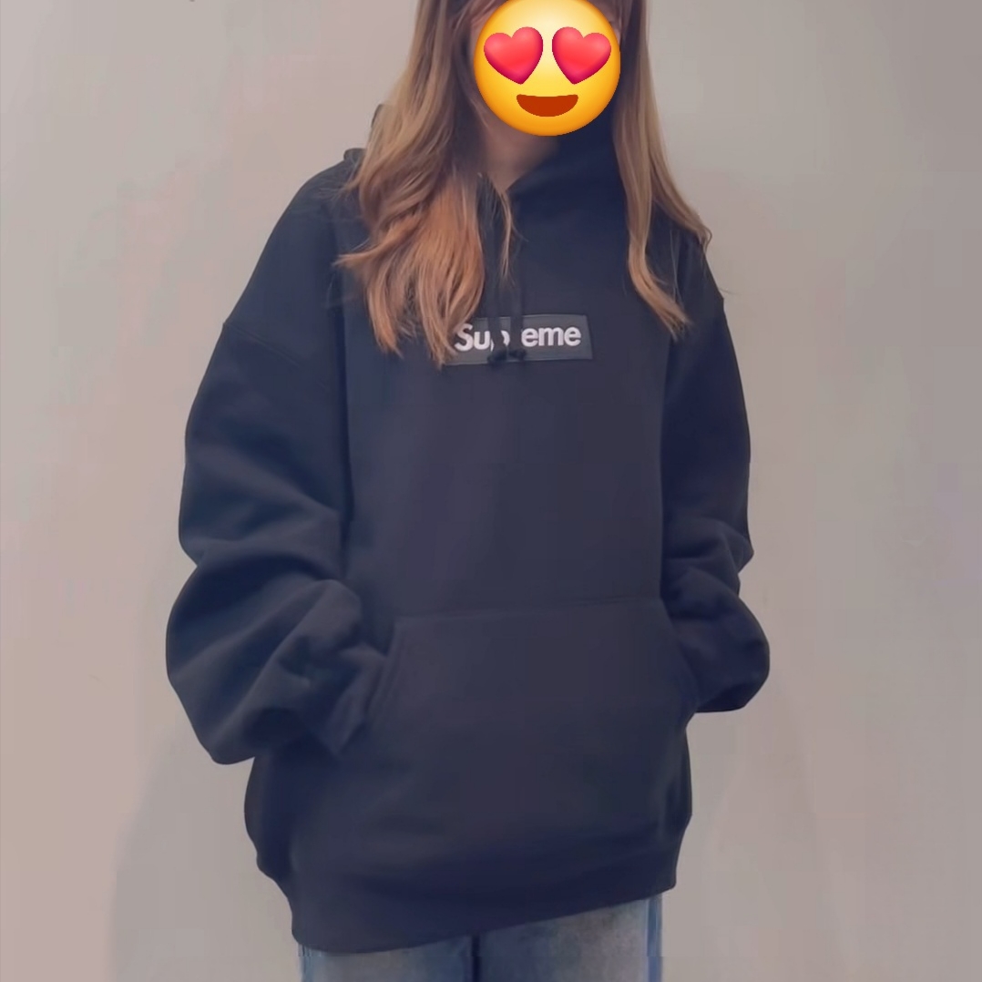 Supreme Box Logo Hooded Sweatshirt Heather Grey - 25FW, Supreme Box Logo Hooded Sweatshirt Magenta - 25FW 착용 스타일 - 3