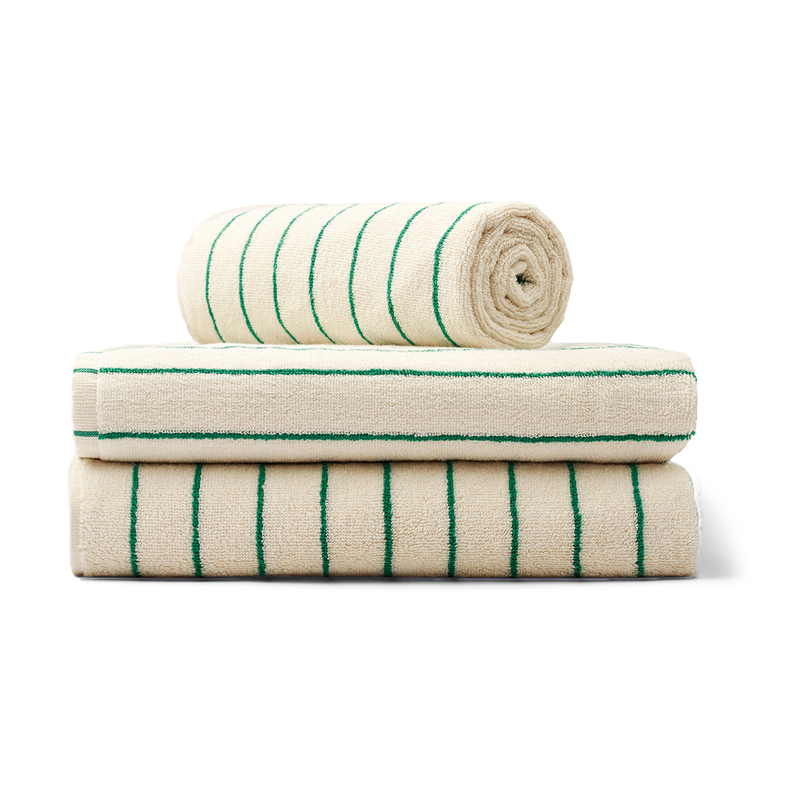 [3% 적립] 파시 아뜰리에 봉구스타 나람 핸드 타월 - 퓨어 화이트 & 그라스([3% 적립] PASCH ATELIER BONGUSTA Naram Hand Towel - Pure white & Grass) - 1