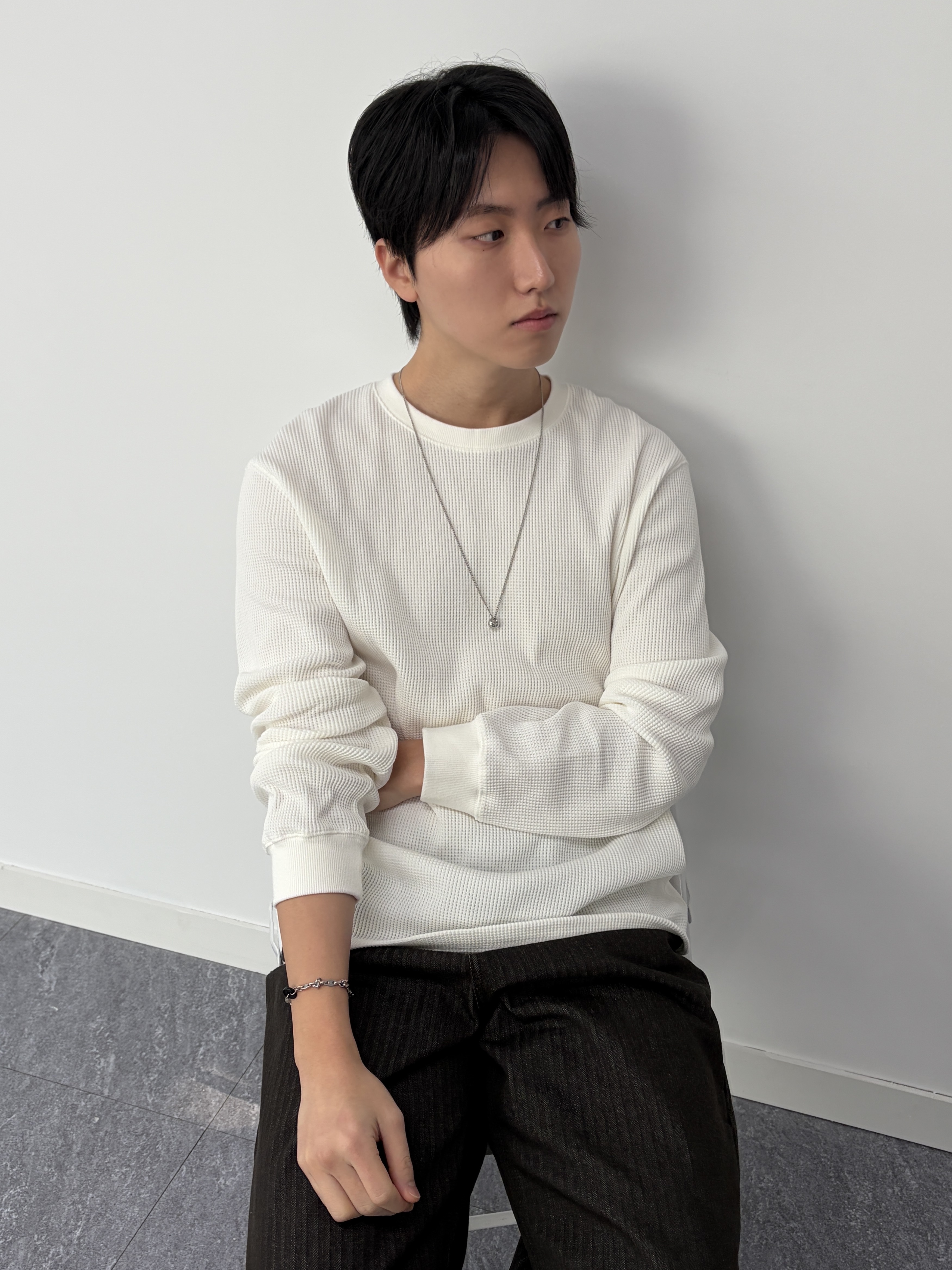 Riomeu Bolding Long Drop Chain Necklace 착용 스타일 - 3