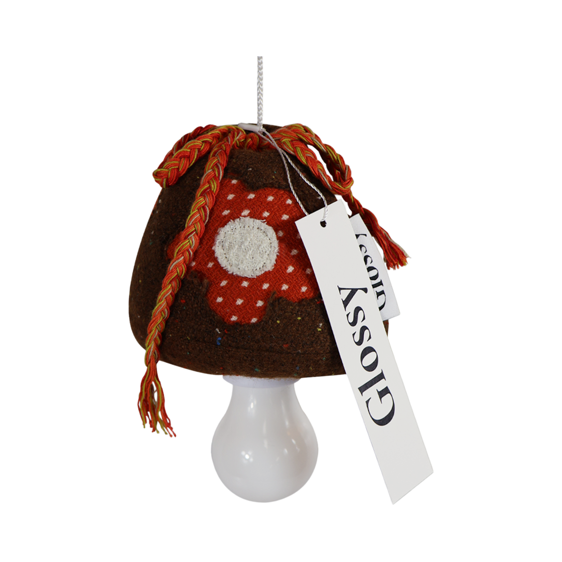 글로시 그랜마 니트 머쉬룸 램프 브라운(Glossy Grandma Knit Mushroom Lamp Brown)