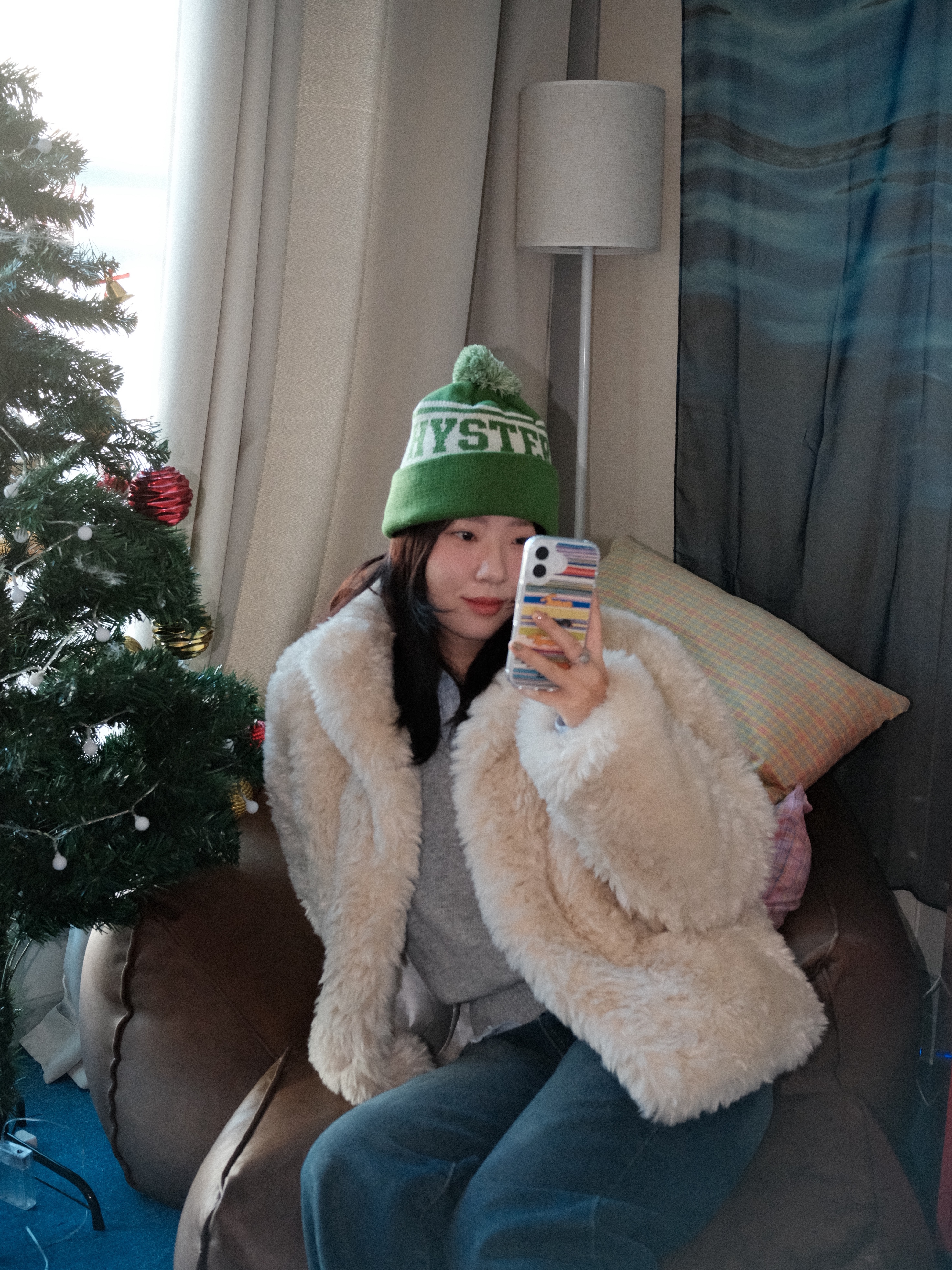 Hysteric Glamour Hysteric Logo Bonnet Cap Green 착용 스타일 - 1