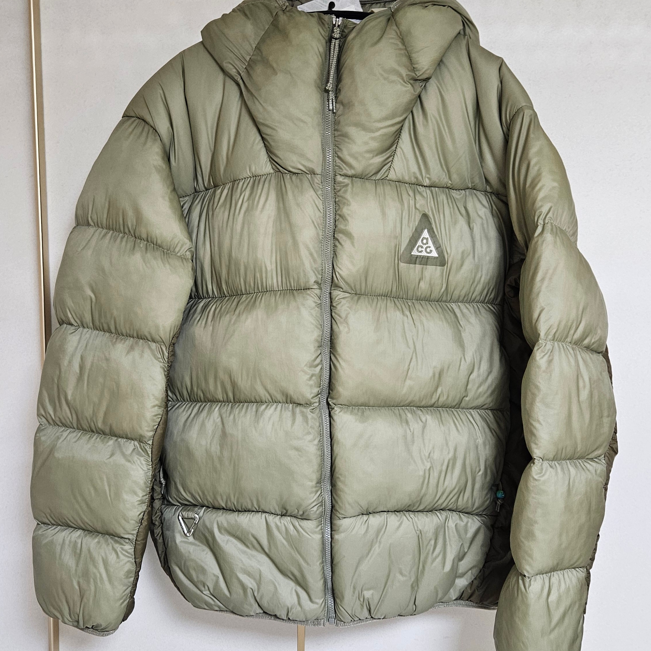 Nike ACG Therma-Fit ADV Lunar Lake Puffer Jacket Light Army - Asia 착용 스타일