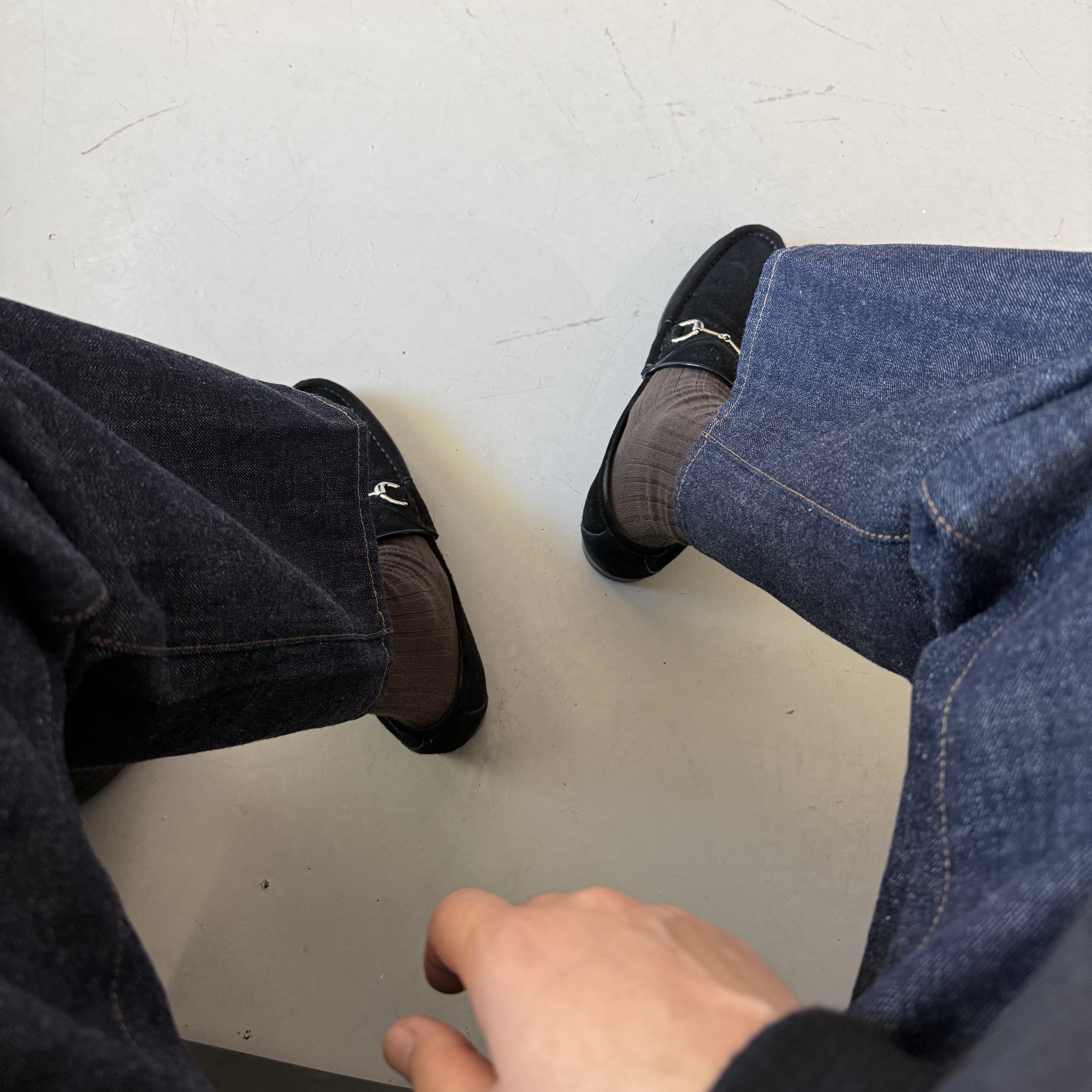 Outstanding 50S Riders Selvedge Zip Pants Indigo 착용 스타일