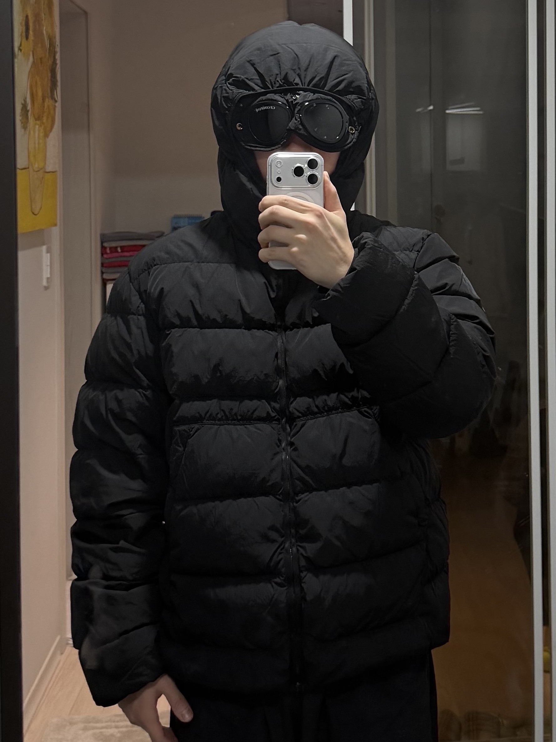 C.P. Company Chrome-R Goggle Down Jacket Black - 25FW, Birkenstock Boston Soft Footbed Taupe - Regular 착용 스타일 - 3