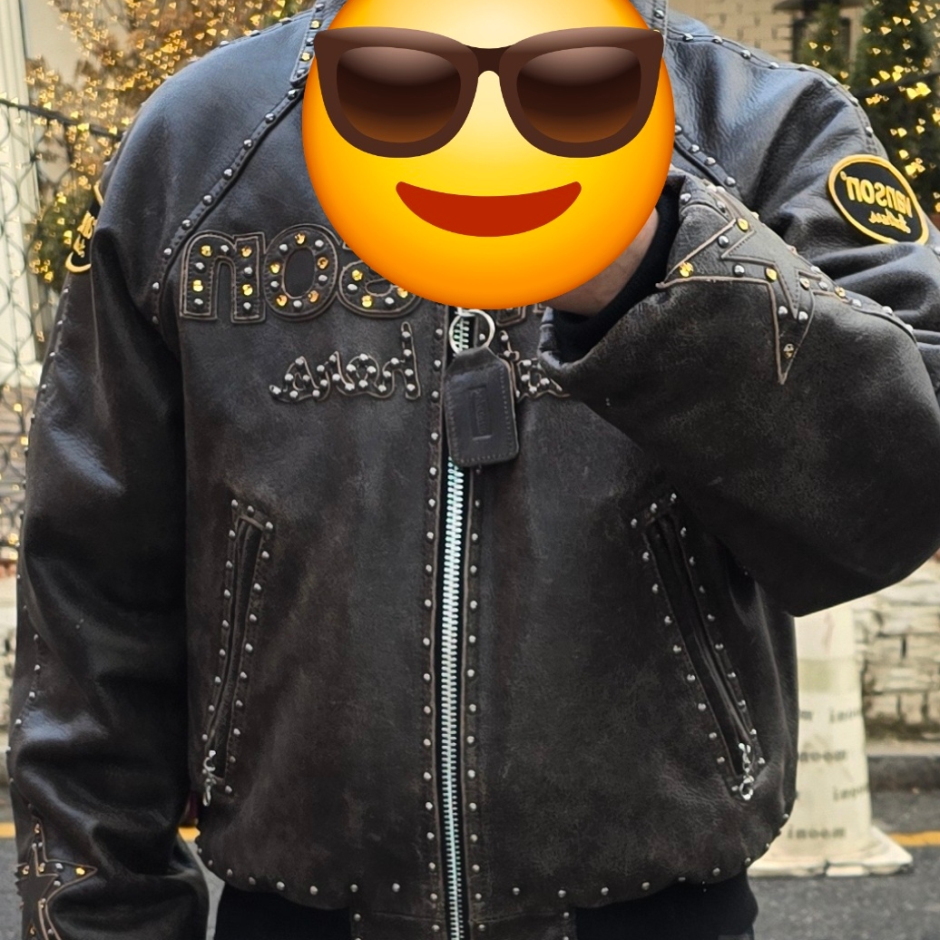 Supreme x Vanson Leathers x B.B. Simon Jacket Brown - 25FW 착용 스타일
