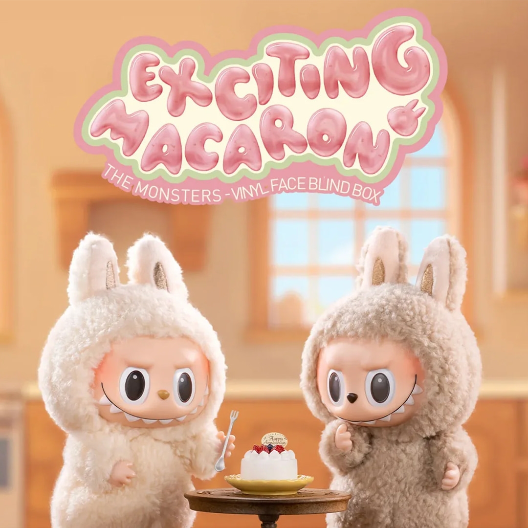 Pop Mart Labubu The Monsters Labubu Tasty Macarons Series Soymilk Keyring 착용 스타일