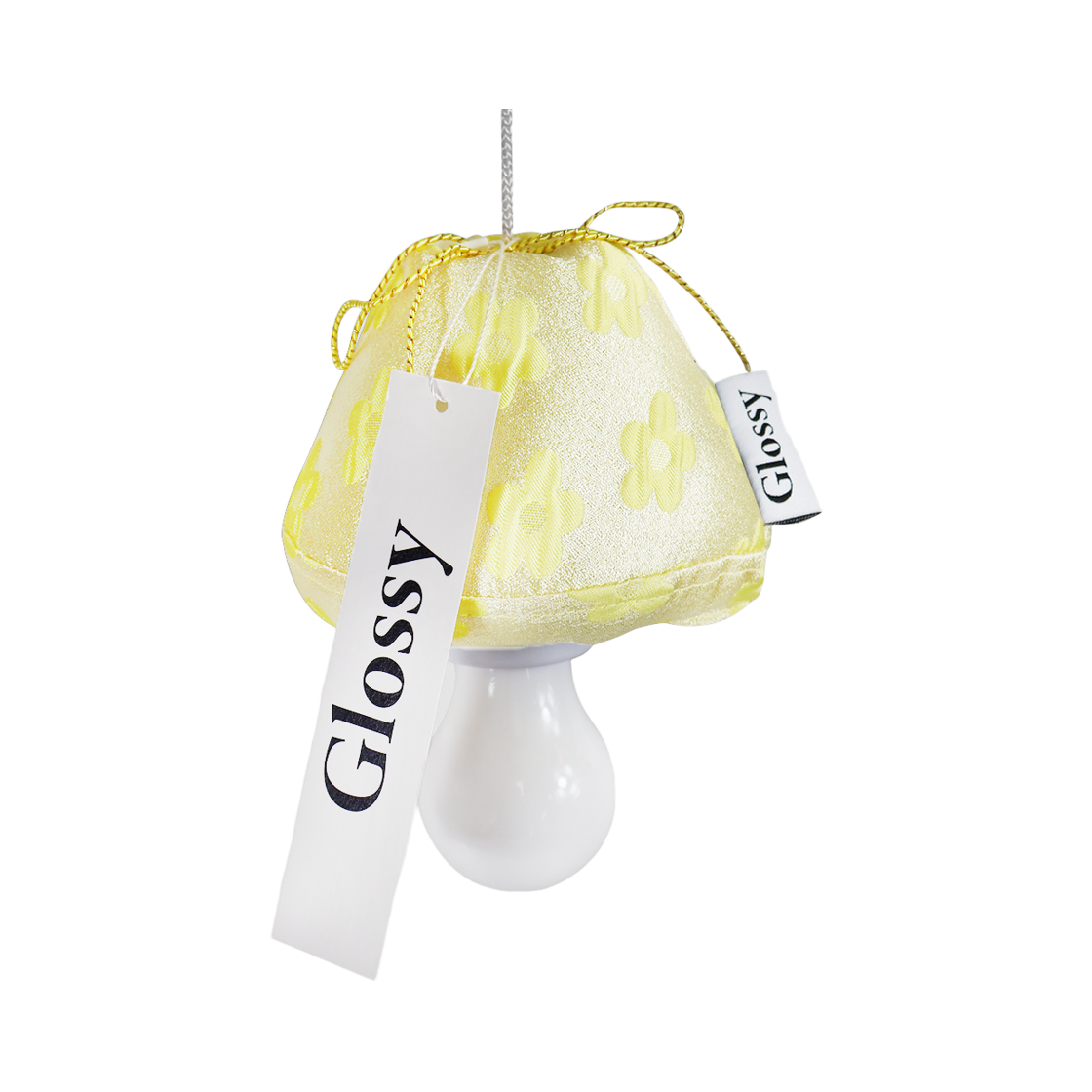 글로시 트윙클 플라워 머쉬룸 램프 옐로우