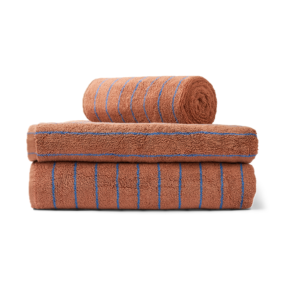 [3% 적립] 파시 아뜰리에 봉구스타 나람 베스 타월 - 카멜  & 울트라마린([3% 적립] PASCH ATELIER BONGUSTA Naram Bath Towel - Camel & Ultramarine) - 1