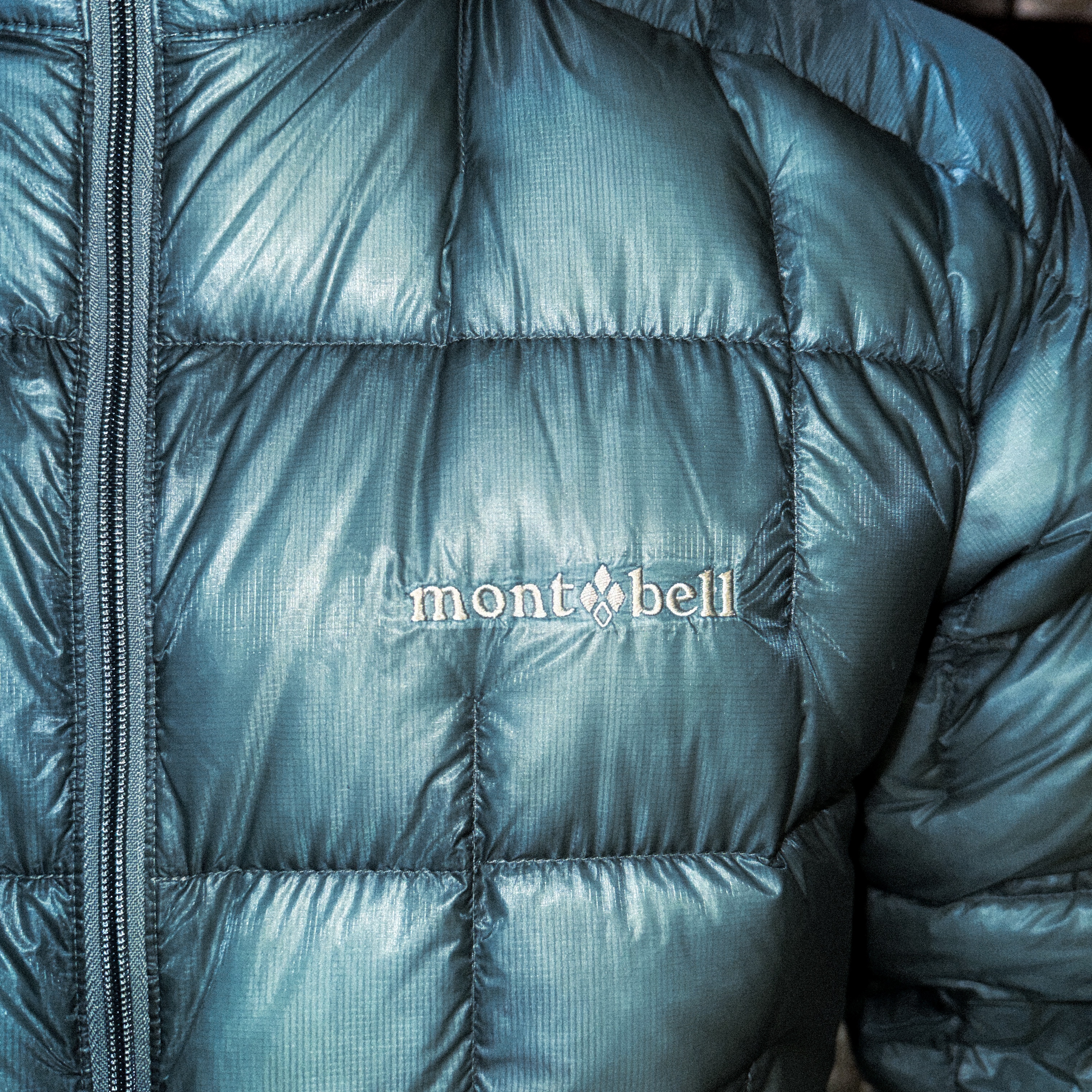 Montbell Plasma 1000 Alpine Down Parka Light Gray 착용 스타일 - 2