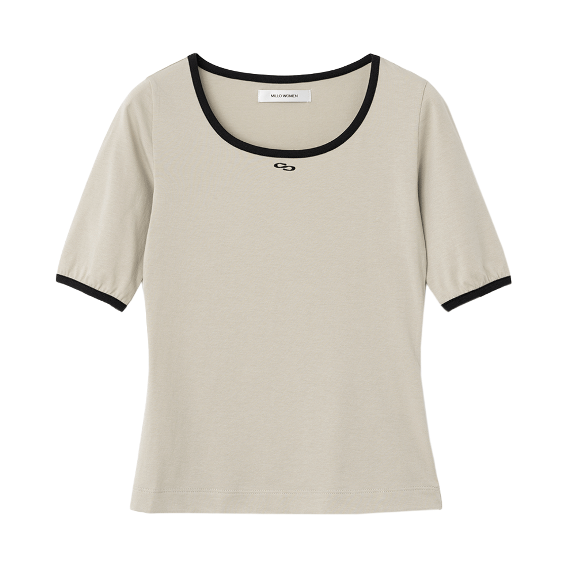 MW078BEG MILLO WOMEN Symbol Ringer T-Shirt Beige