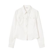 MILLO WOMEN Work Snap Shirts White