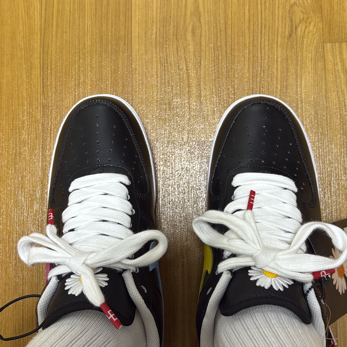 Nike x Peaceminusone Air Force 1 Low Para-Noise 3.0 Black and Multicolor 착용 스타일 - 2