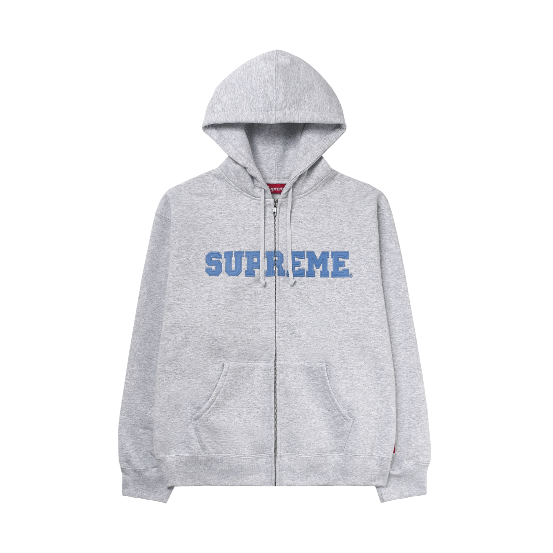 슈프림 컬리지에이트 아플리케 집업 후드 스웨트셔츠 애쉬 그레이 - 25FW(Supreme Collegiate Applique Zip Up Hooded Sweatshirt Ash Grey - 25FW)