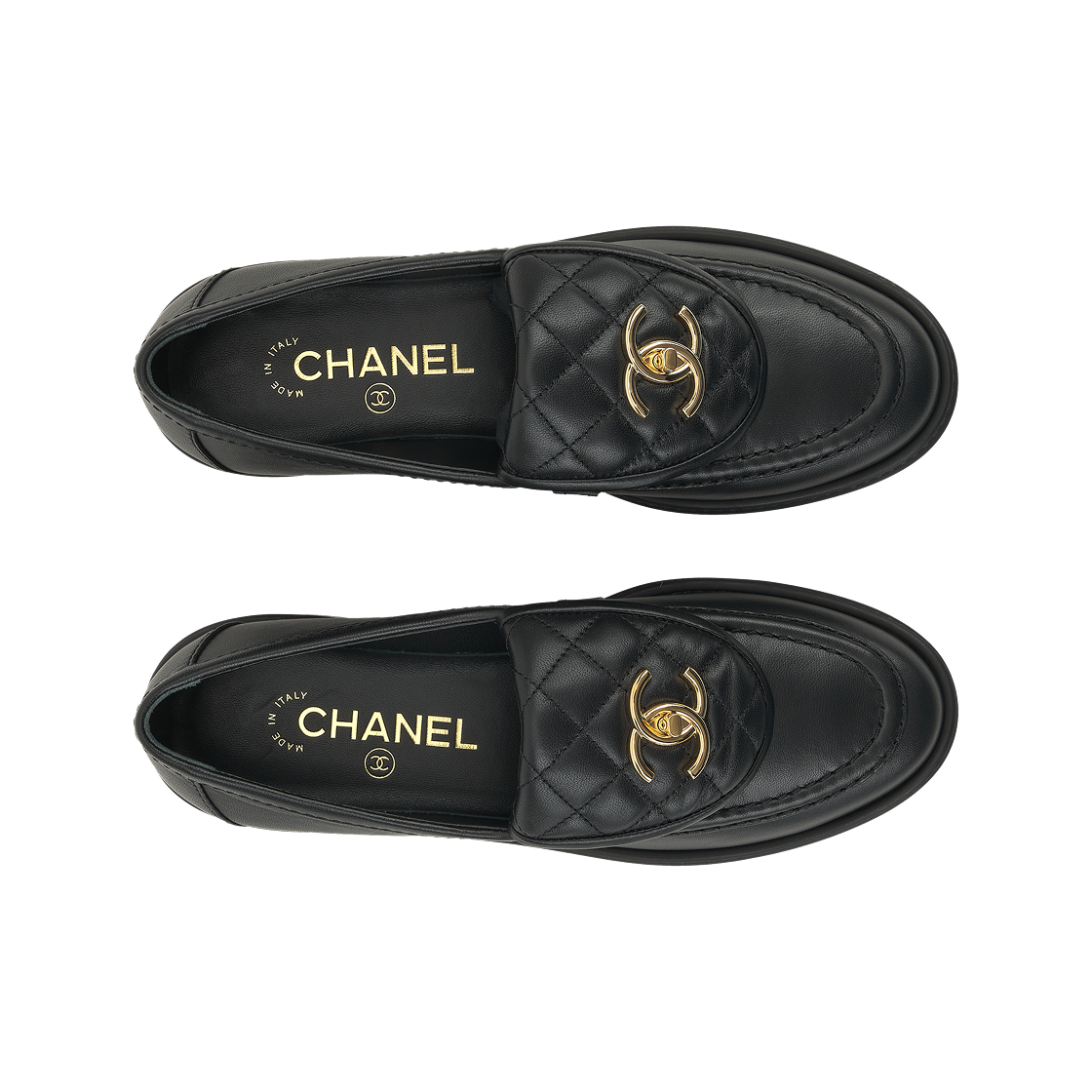 (W) 샤넬 모카신 램스킨 & 블랙((W) Chanel Moccasins Lambskin & Black) - 5