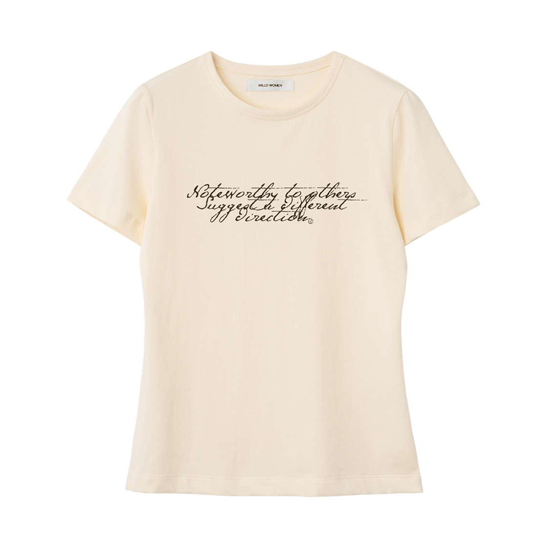 밀로 우먼 두들리 티셔츠 페일 옐로우(MILLO WOMEN Doodlely T-Shirt Pale Yellow) - 1