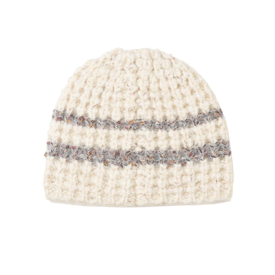 MW266IVR MILLO WOMEN Bold Stripe Beanie Ivory