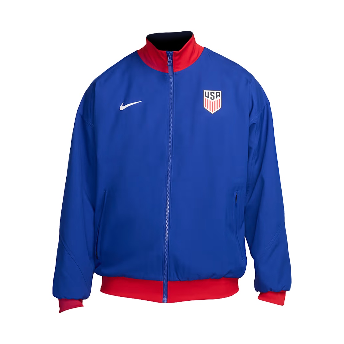 나이키 USMNT 스트라이크 드라이핏 사커 자켓 올드 로얄 스포츠 레드 (FJ2910-417) (논 마킹 버전)(Nike USMNT Strike Dri-Fit Soccer Jacket Old Royal Sport Red (FJ2910-417) (Non Marking Ver.)) - 1