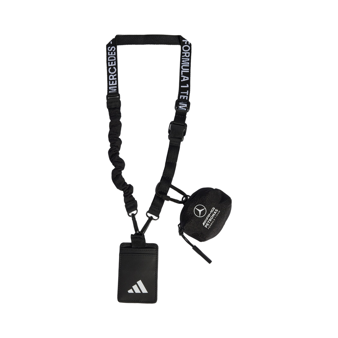 아디다스 x 메르세데스 AMG 페트로나스 F1 팀 엔지니어 마케팅 랜야드 블랙(Adidas x Mercedes AMG Petronas F1 Team Engineer Marketing Lanyard Black)
