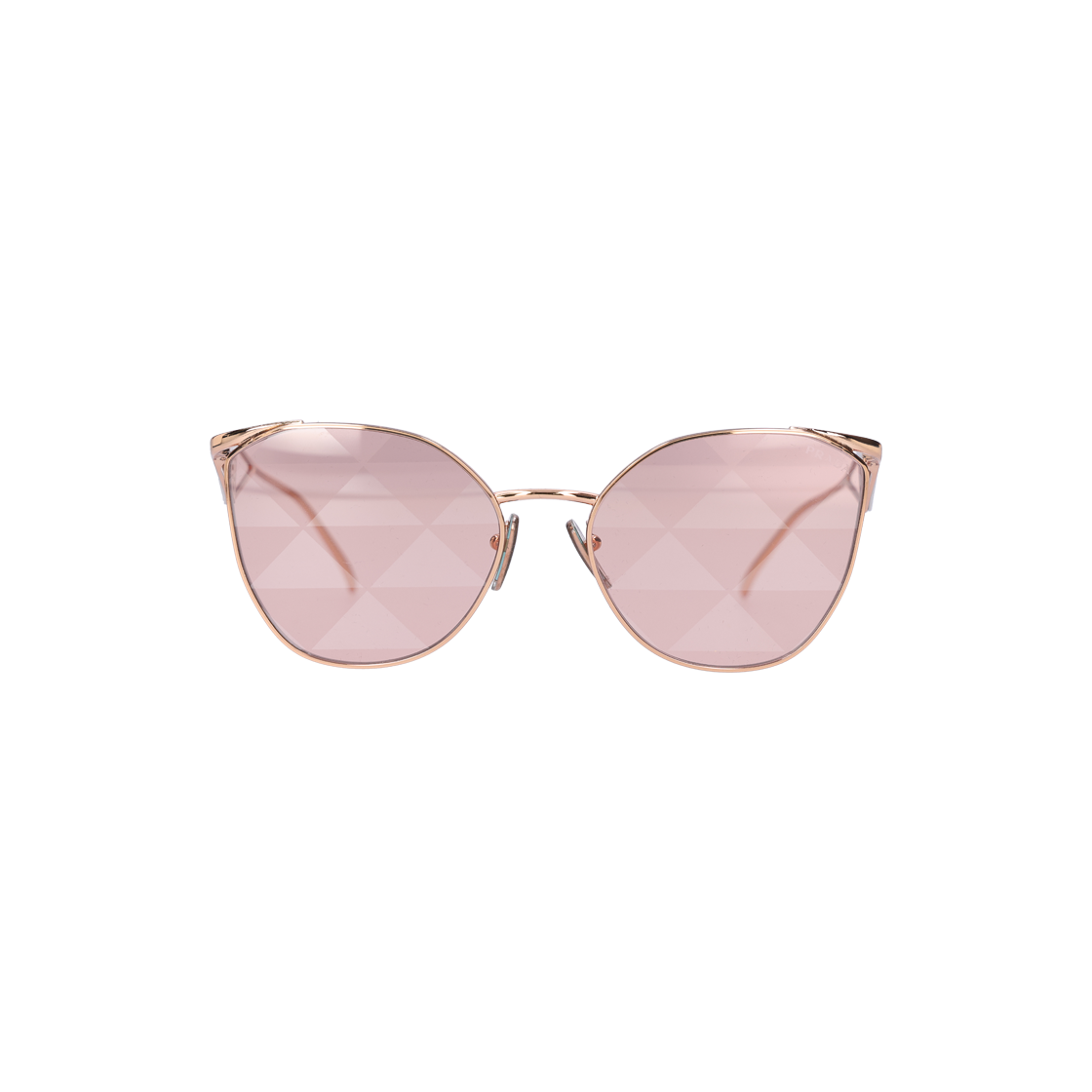 IT6FERLD548E Prada 0PR 50ZS Cat Eye Triangle Lens Sunglasses - Metal Pink