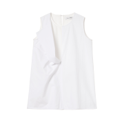 MILLO WOMEN Double Layer Sleeveless Shirts White