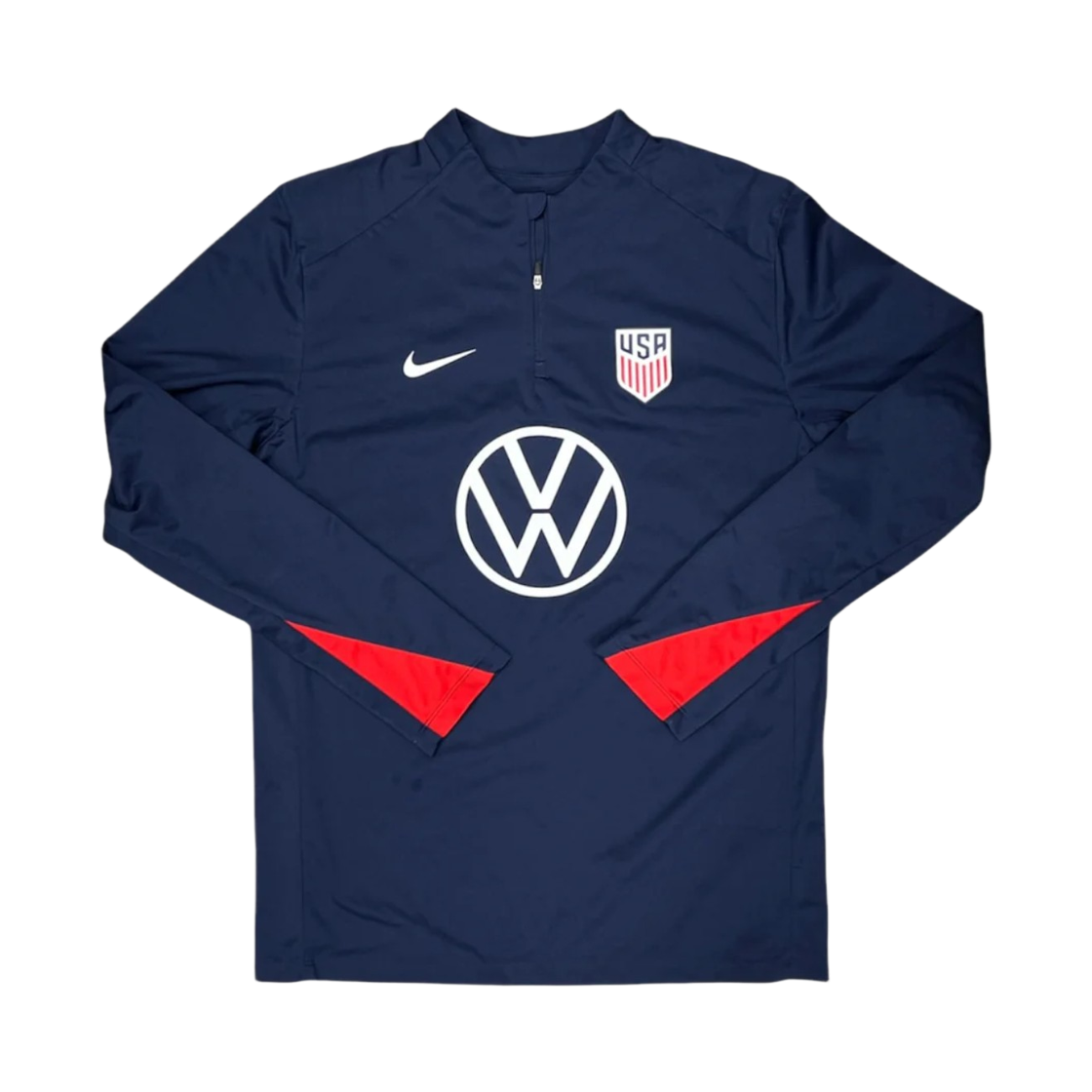 나이키 USMNT 스트라이크 스톰핏 사커 드릴 탑 옵시디언 스포츠 레드 (FJ3786-452) (논 마킹 버전)(Nike USMNT Strike Storm-Fit Soccer Drill Top Obsidian Sport Red (FJ3786-452) (Non Marking Ver.)) - 1