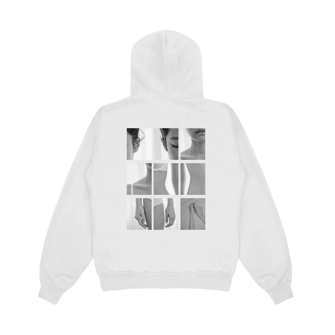 제니 후드 블랙 화이트(J2NNI5 Hoodie Black White)