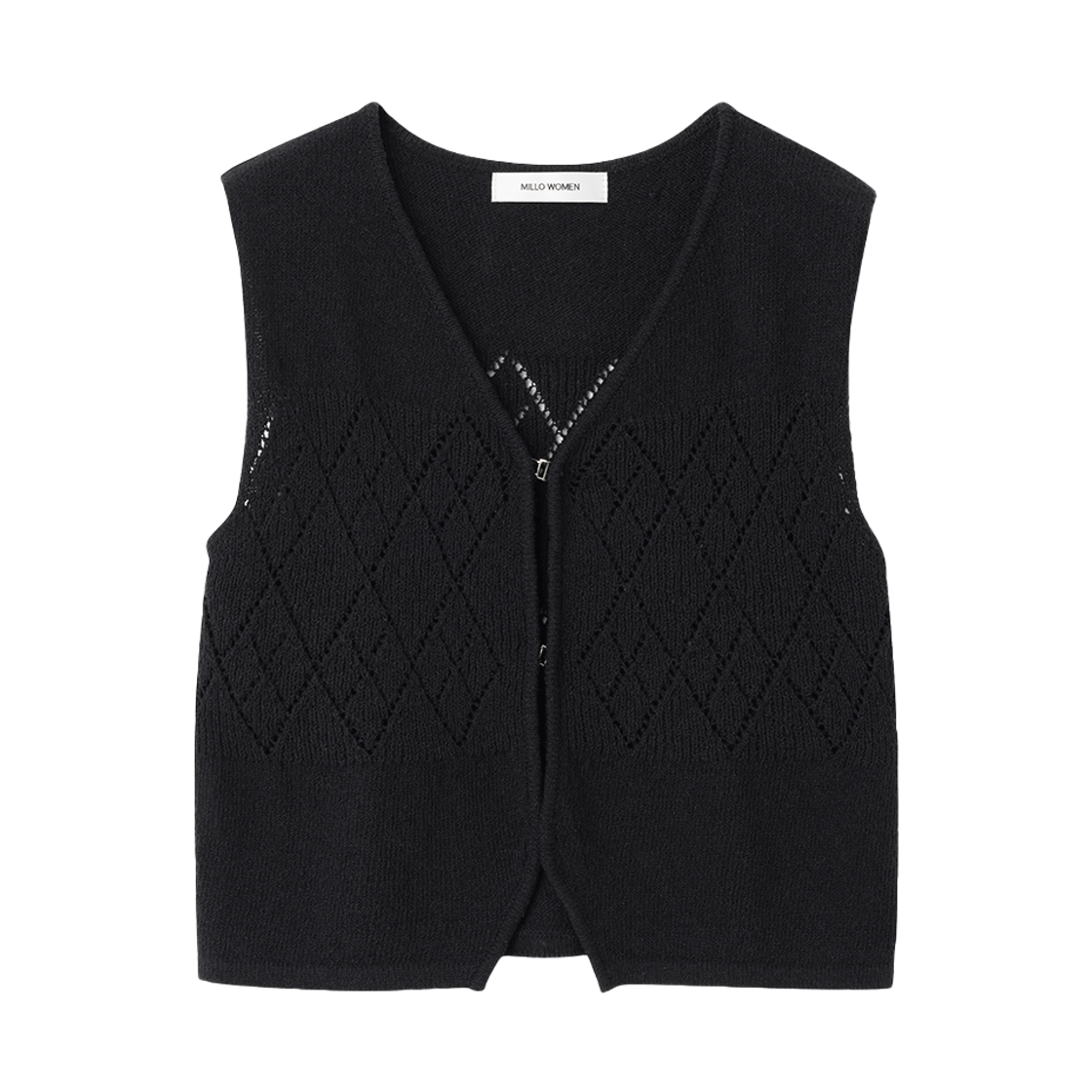 밀로 우먼 스카시 니트 베스트 블랙(MILLO WOMEN Scasi Knit Vest Black)