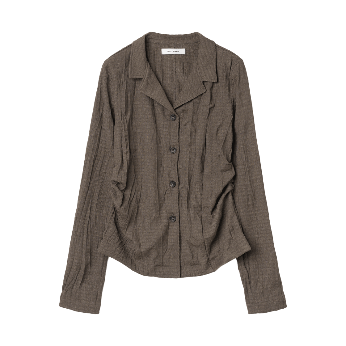 밀로 우먼 링클 져지 셔츠 브라운(MILLO WOMEN Linkle Jersey Shirts Brown) - 1