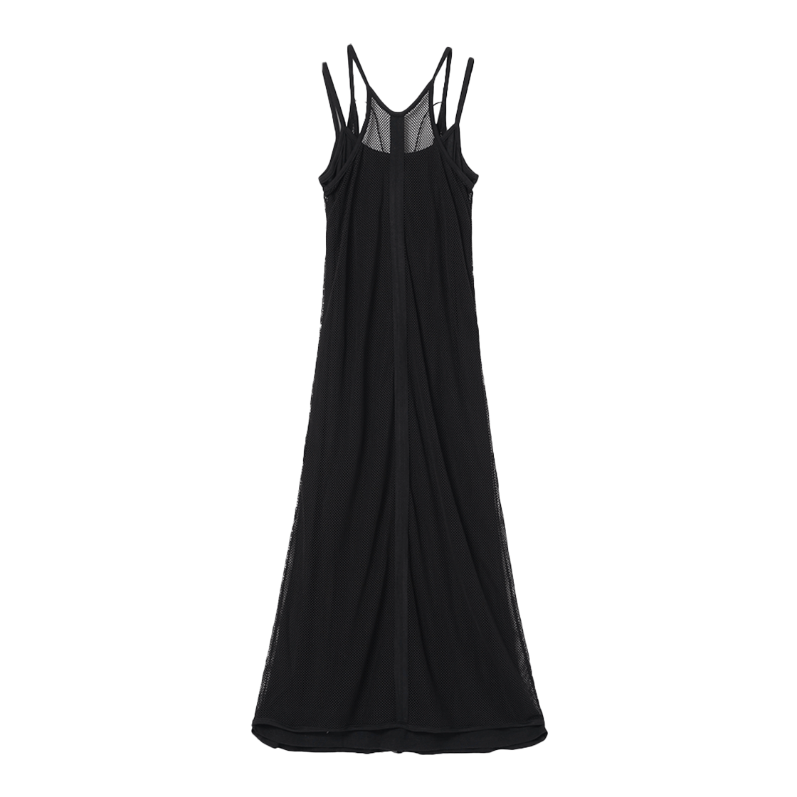 밀로 우먼 메쉬 백 스트링 저지 드레스 블랙(MILLO WOMEN Mesh Back String Jersey Dress Black) - 1