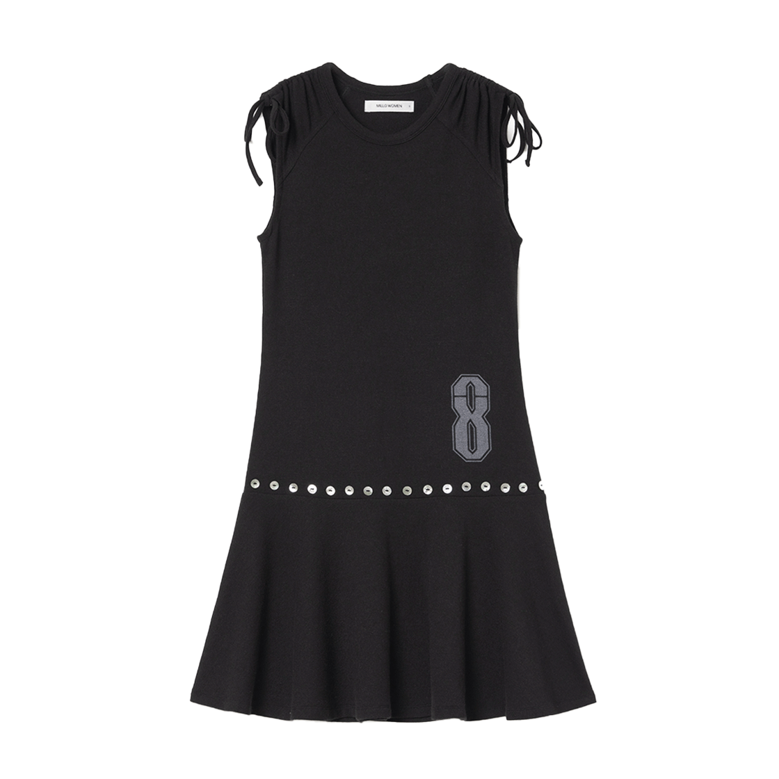 밀로 우먼 니티드 플레어 드레스 블랙(MILLO WOMEN Knitted Flare Dress Black) - 1