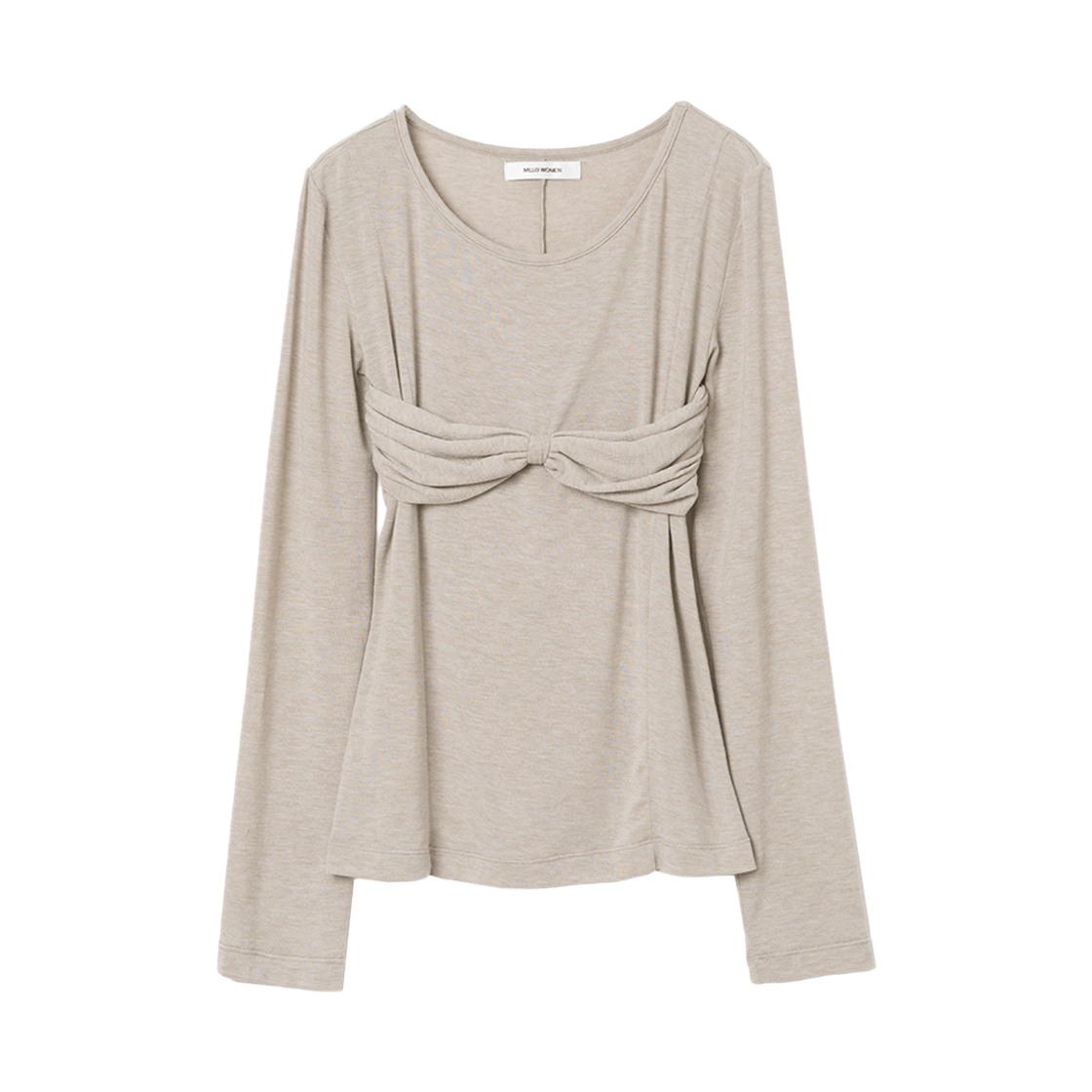 MW156BEG MILLO WOMEN Bustier Shirring T-shirts Beige