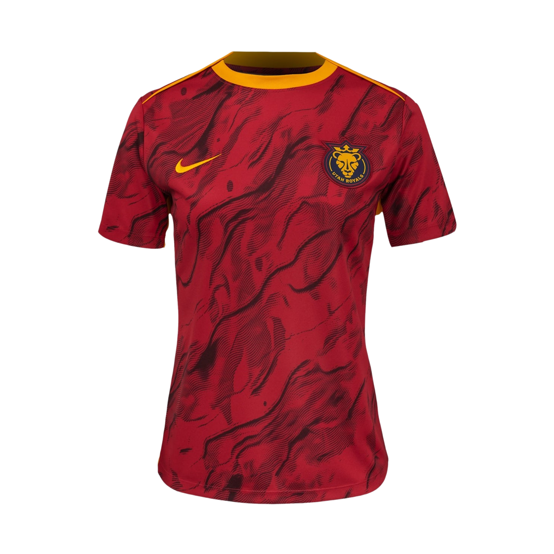 (W) 나이키 유타 로얄 FC 2025 NWSL 숏슬리브 프리매치 탑 버건디 크러쉬 (W21567UTRO-BUG) (논 마킹 버전)((W) Nike Utah Royals FC 2025 NWSL Short Sleeve Pre-Match Top Burgundy Crush (W21567UTRO-BUG) (Non Marking Ver.)) - 1