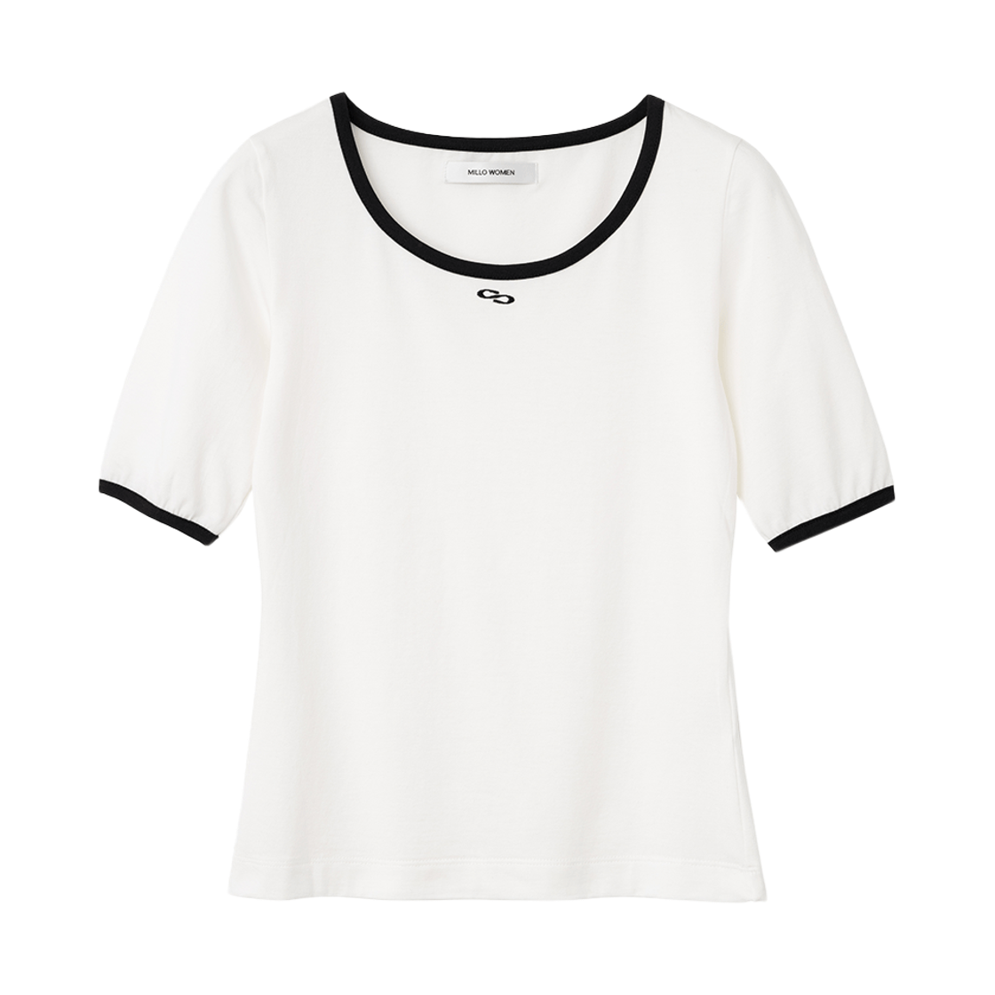 밀로 우먼 심볼 링거 티셔츠 화이트(MILLO WOMEN Symbol Ringer T-Shirt White) - 1