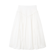 MILLO WOMEN Balloon Shirring Maxi Skirt White
