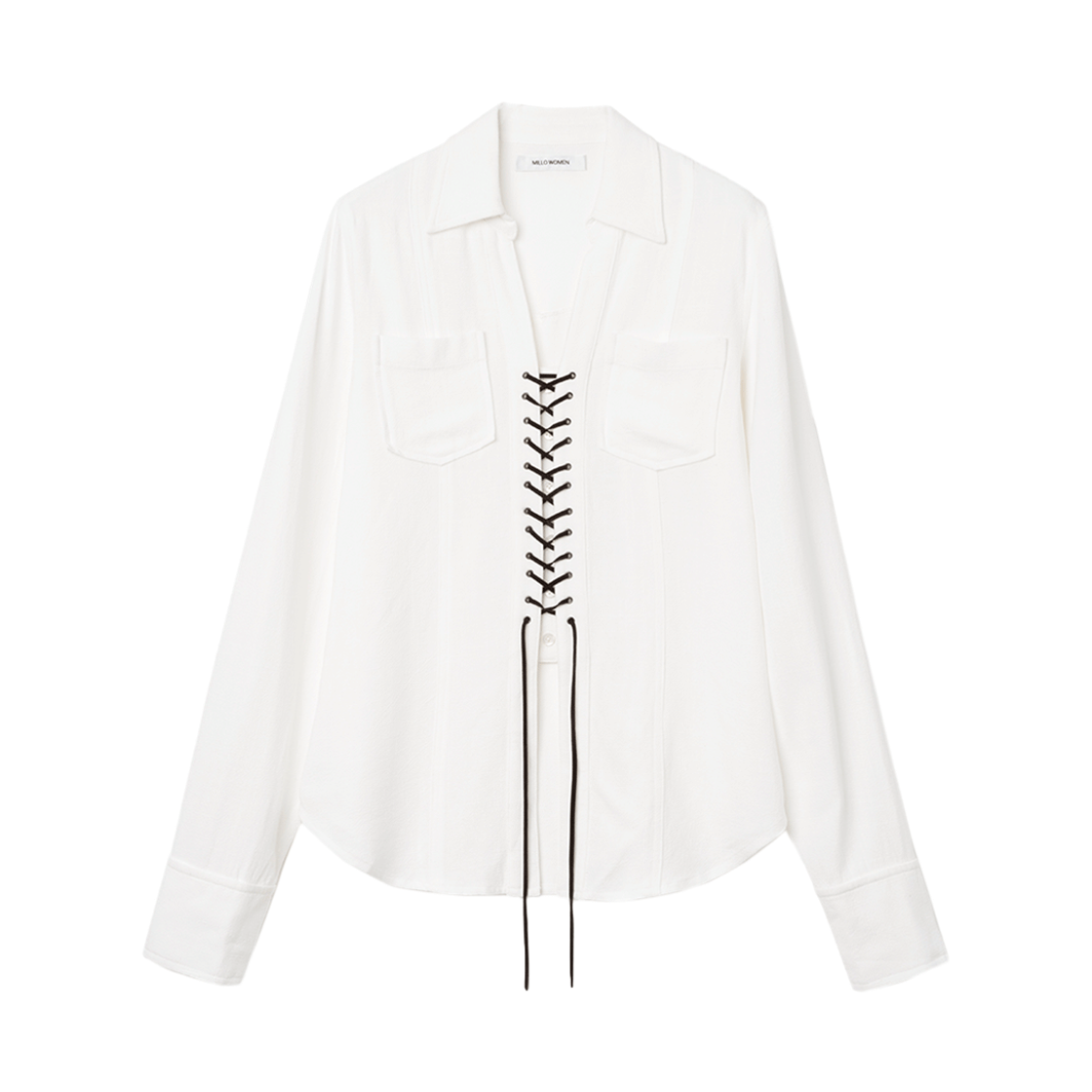 MW139ECR MILLO WOMEN Corset Midi Shirts Ecru