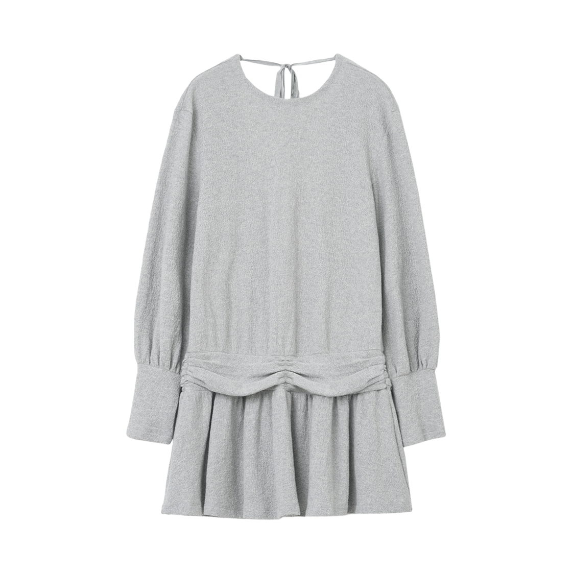 MW239GRA MILLO WOMEN Back Open Mini Dress Gray