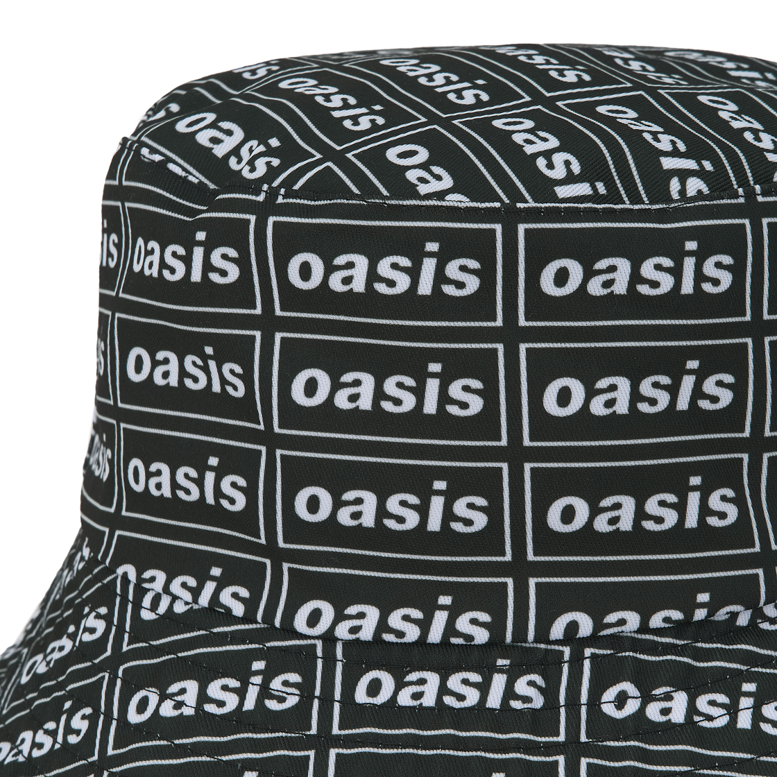 오아시스 데카 로고 리버시블 버킷햇 블랙 화이트(Oasis Decca Logo Reversible Bucket Hat Black White) - 3