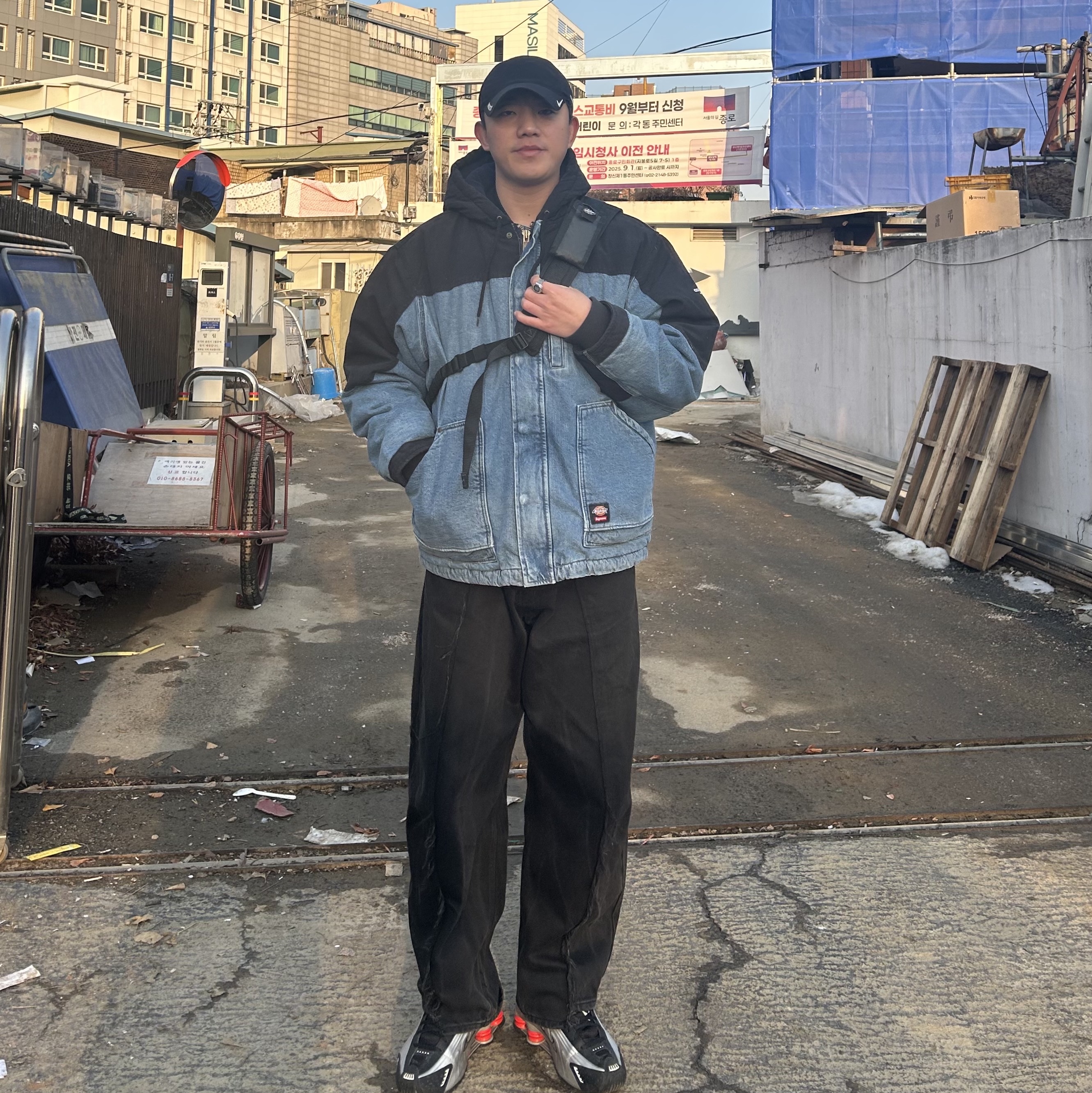 Supreme x Dickies Cordura Hooded Work Jacket Denim - 25FW, Casio 50th Anniversary Ring Watch CRW-001-1 착용 스타일 - 1