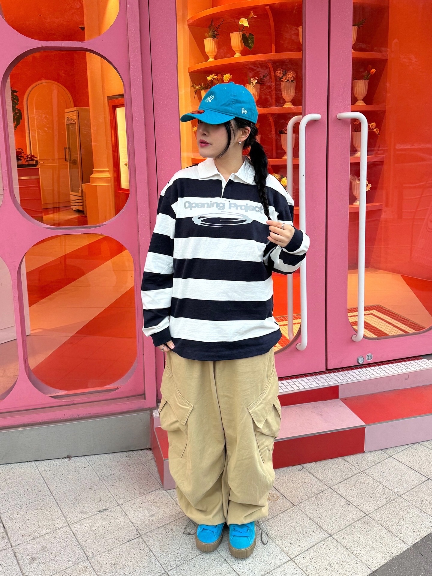 Puma x Fenty Creeper Phatty Speed Blue Lime Pow 착용 스타일